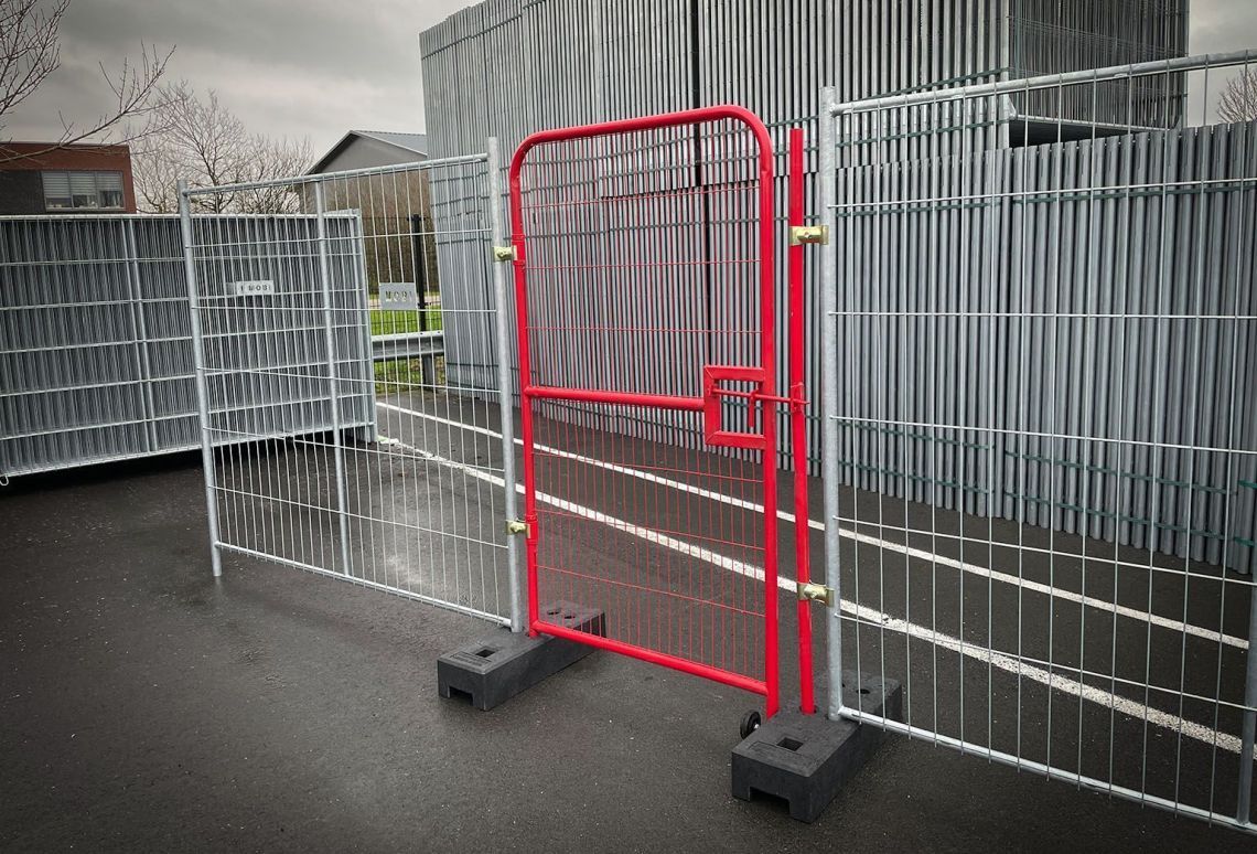 bouwhekdeur anticlimb rood