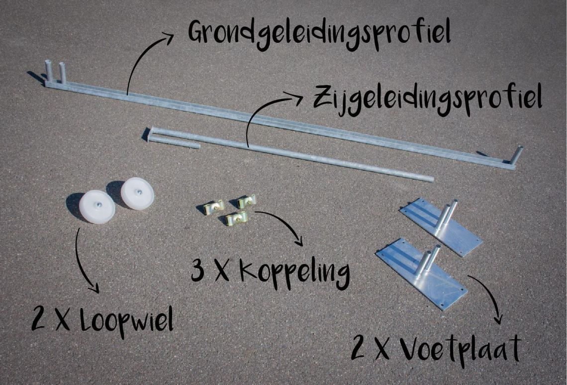 Bouwhek Schuifpoort | Set onderdelen