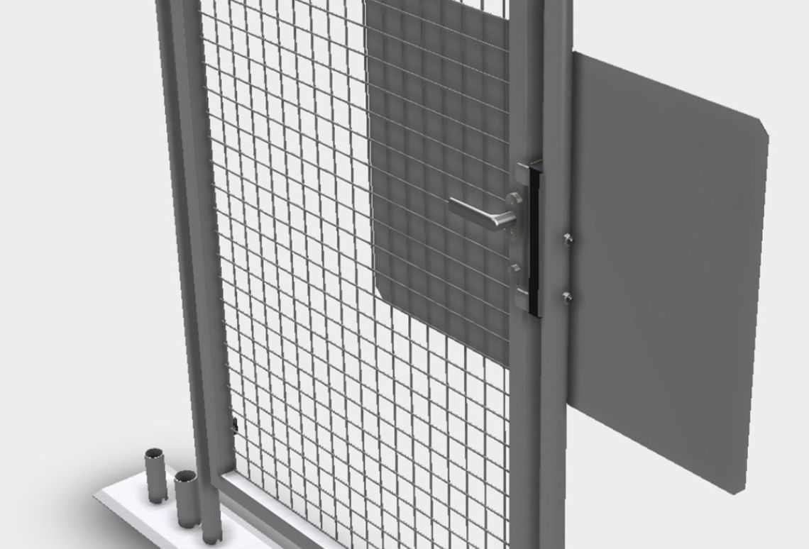 Bouwhek vluchtpoort - binnenzijde deurklink