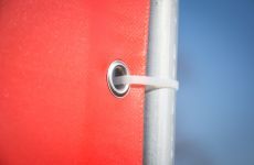 Bouwhekbanner - Materiaal: PVC | Bevestigd doormiddel van tie wraps