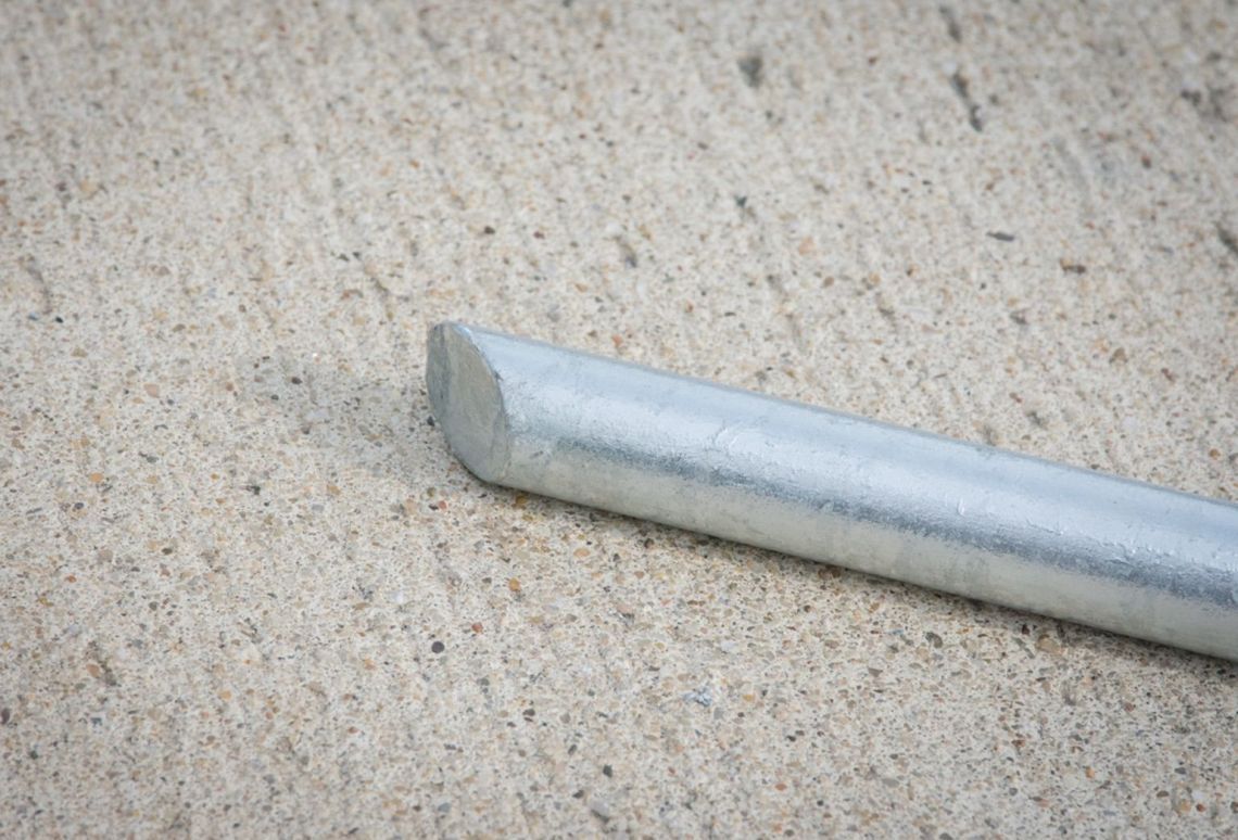 Grondpin recht | Uiteinde