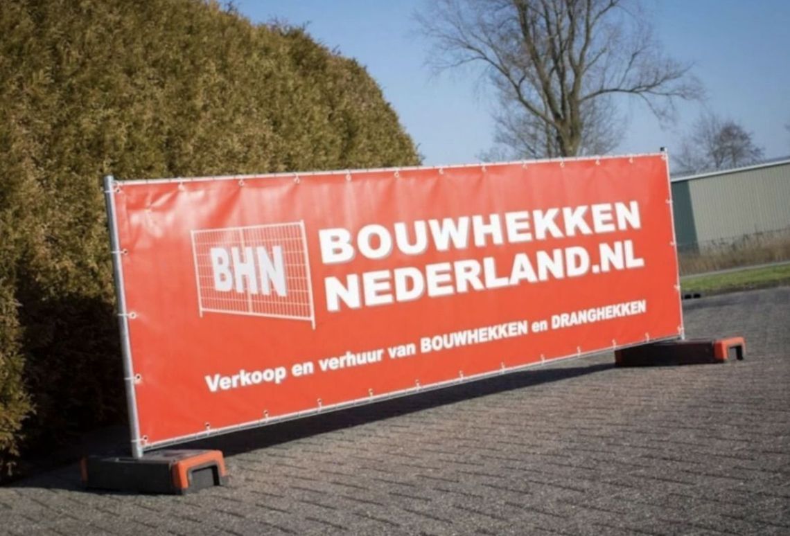 Bouwhekbanner | 100 | eigen ontwerp naar keus