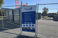 Reclame paneel voor bouwhekken