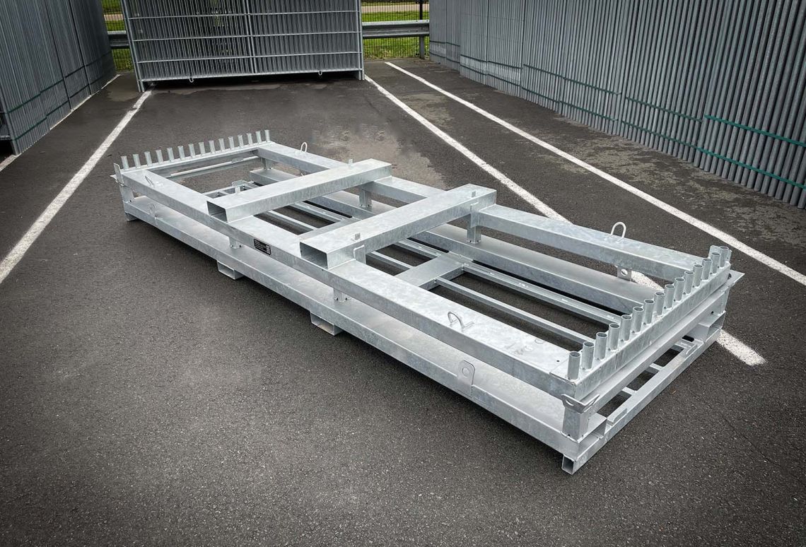 Transportpallet | Bouwhekvoeten gecombineerd met Transportpallet 30