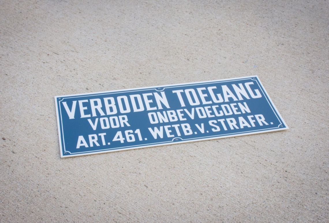 Verboden toegang bord | Kunststof